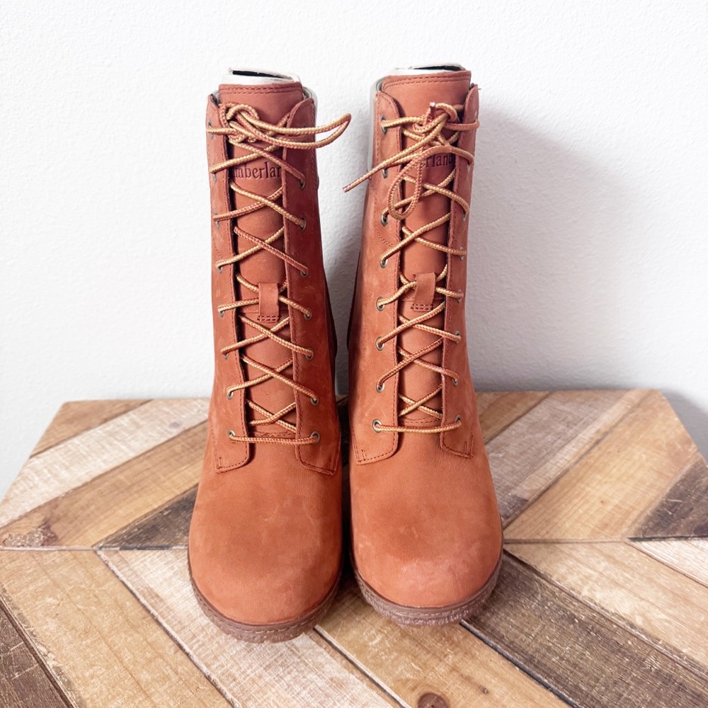 Timberland Glancy Suede Heeled Boots - Picture 8 of 12